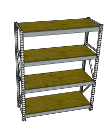 Стеллаж грузовой СГР 2000x1800x800 4 полки (фанера) Стеллаж грузовой СГР 2000x1800x800 4 полки (фанера)