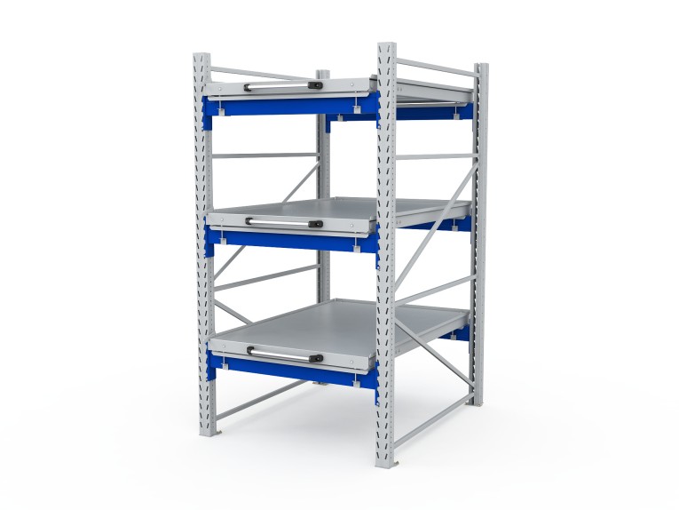 Стеллаж с выкатными платформами S-HEAVY 1000/900 (3 яруса хранения) купить в Нижнем Новгороде Стеллаж с выкатными платформами S-HEAVY 1000/900 (3 яруса хранения) купить в Нижнем Новгороде