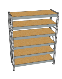 Стеллаж грузовой СГР 2500x2100x500 6 полок (ДСП) Стеллаж грузовой СГР 2500x2100x500 6 полок (ДСП)
