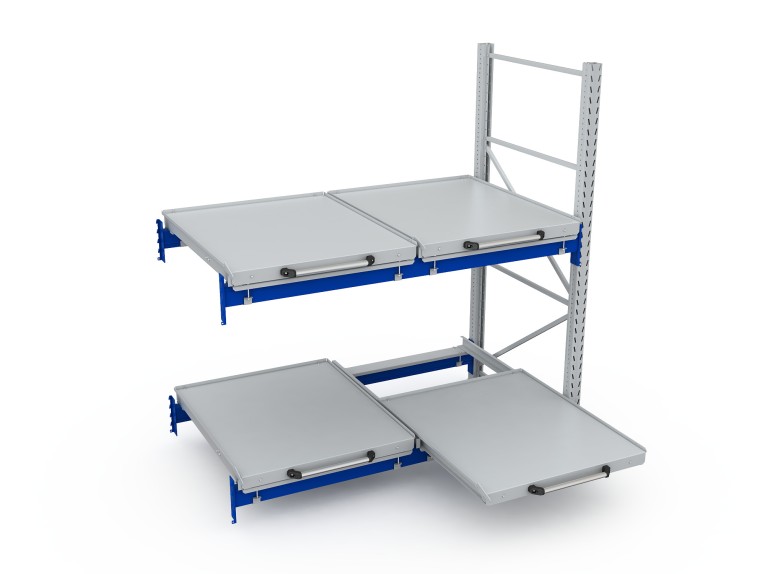 Стеллаж с выкатными платформами S-HEAVY 500 (2 яруса хранения) купить в Нижнем Новгороде Стеллаж с выкатными платформами S-HEAVY 500 (2 яруса хранения) купить в Нижнем Новгороде
