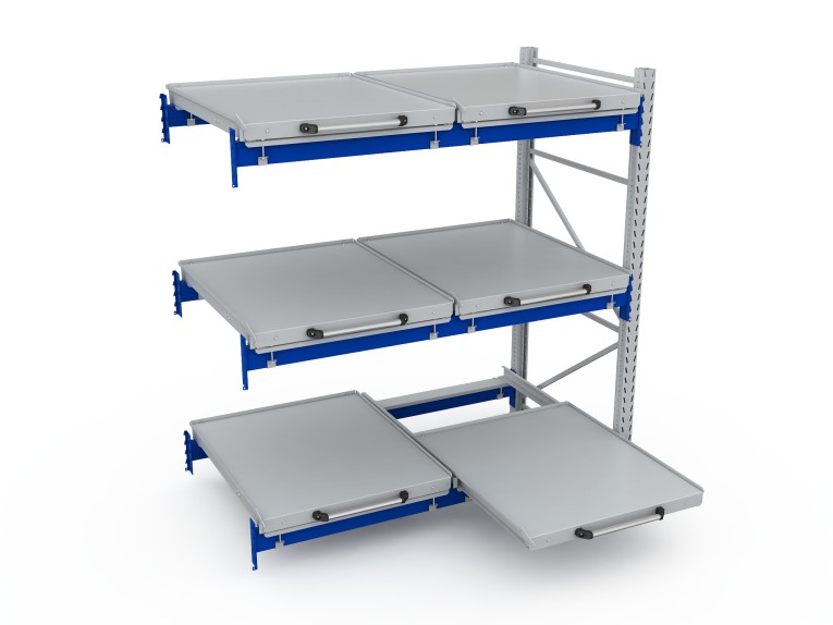 Стеллаж с выкатными платформами S-HEAVY 500 (3 яруса хранения) купить в Нижнем Новгороде Стеллаж с выкатными платформами S-HEAVY 500 (3 яруса хранения) купить в Нижнем Новгороде