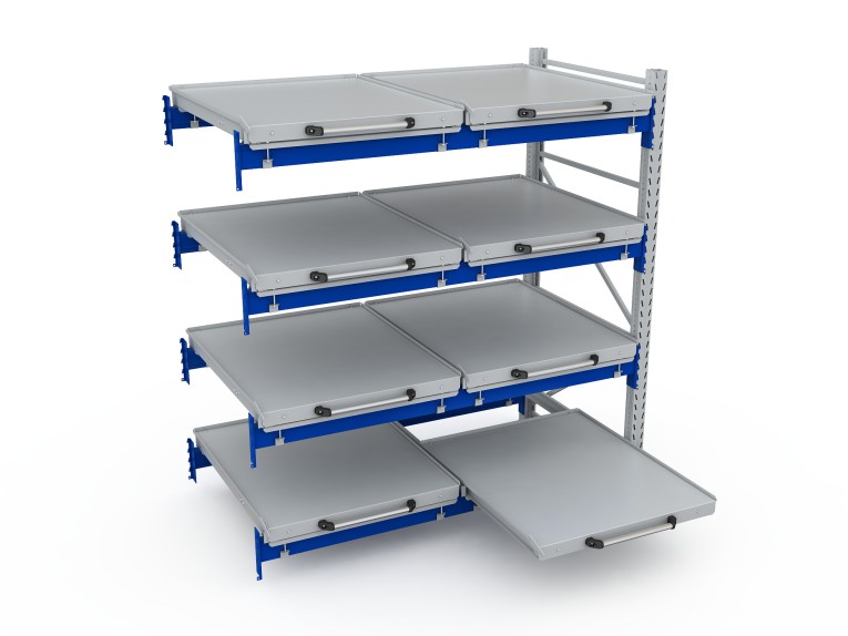 Стеллаж с выкатными платформами S-HEAVY 500 (4 яруса хранения) купить в Нижнем Новгороде Стеллаж с выкатными платформами S-HEAVY 500 (4 яруса хранения) купить в Нижнем Новгороде
