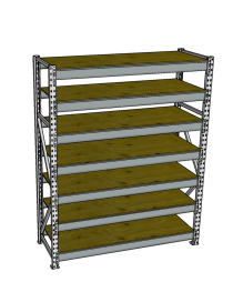 Стеллаж грузовой СГР 3000x900x800 7 полок (фанера) Стеллаж грузовой СГР 3000x900x800 7 полок (фанера)